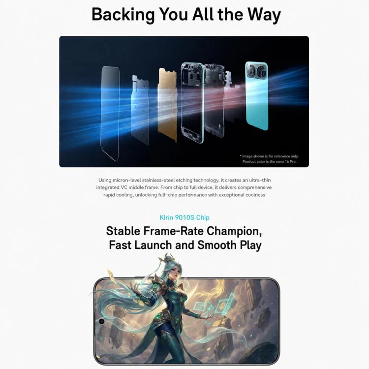 Huawei nova 16, 12GB+256GB, Side Fingerprint Identification, 6.68 inch HarmonyOS 6.1 Kirin 9010S Octa Cora, NFC, OTG, Not Support Google Play (Blue) - Image 12