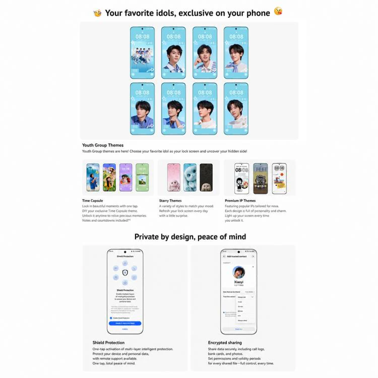 Huawei nova 16, 12GB+256GB, Side Fingerprint Identification, 6.68 inch HarmonyOS 6.1 Kirin 9010S Octa Cora, NFC, OTG, Not Support Google Play (Blue) - Image 17
