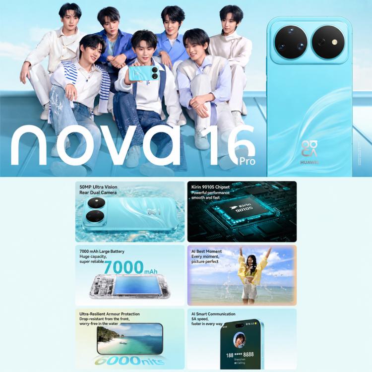 Huawei nova 16 Pro, 12GB+256GB, Side Fingerprint Identification, 6.84 inch HarmonyOS 6.1 Kirin 9010S Octa Cora, NFC, OTG, Not Support Google Play (White) - Image 5
