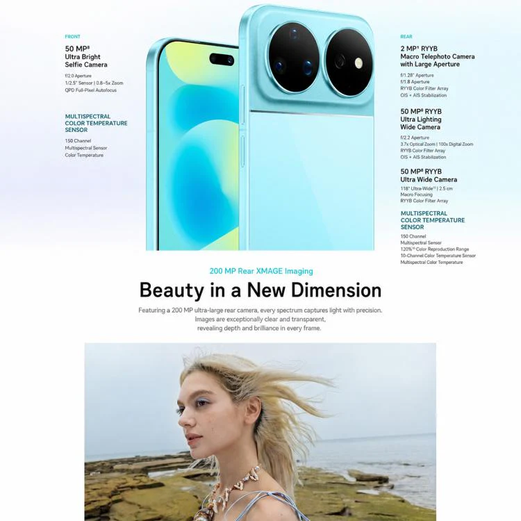 Huawei nova 16 Ultra, 12GB+1TB, Side Fingerprint Identification, 6.84 inch HarmonyOS 6.1 Kirin 9010S Octa Cora, NFC, OTG, Not Support Google Play (Blue) - Image 9