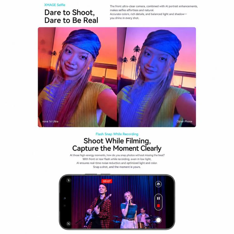Huawei nova 16 Ultra, 12GB+512GB, Side Fingerprint Identification, 6.84 inch HarmonyOS 6.1 Kirin 9010S Octa Cora, NFC, OTG, Not Support Google Play (Starry Black) - Image 11