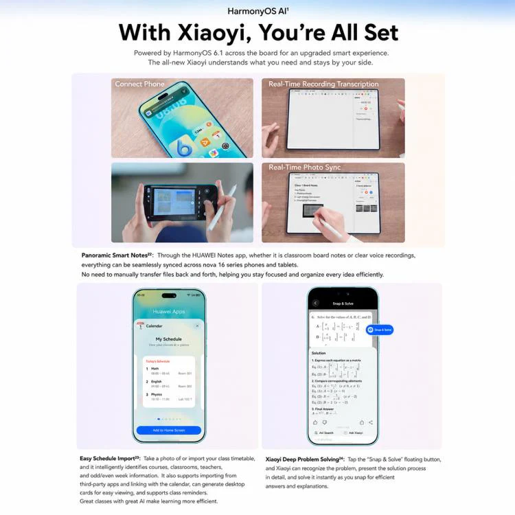 Huawei nova 16z, 12GB+256GB, Side Fingerprint Identification, 6.7 inch HarmonyOS 6.1 Kirin 8020 Octa Cora, NFC, OTG, Not Support Google Play (White) - Image 16