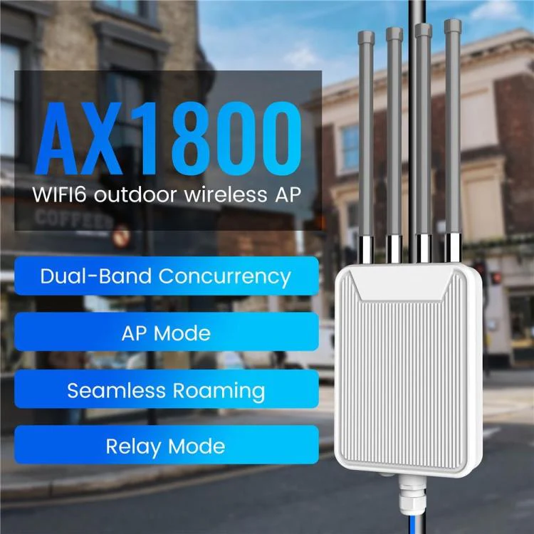 HW1800M 2.4 / 5.8G Dual Band Modem Outdoor Waterproof AX1800 WiFi 6 Wireless AP Router, Plug:UK Plug - Image 3