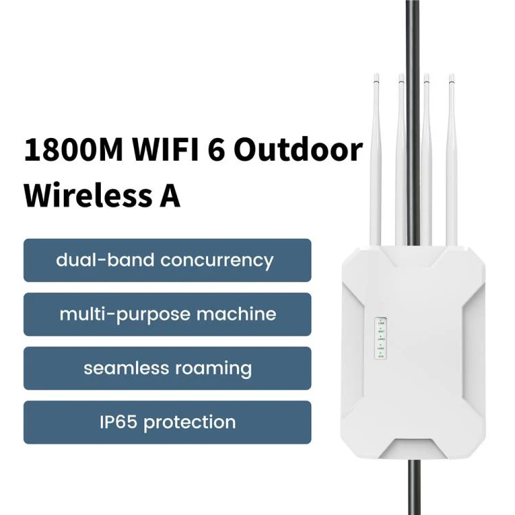HW1800S WiFi 6 Outdoor Wireless Access Point 1800Mbps Waterproof Dual Band Gigabit Router, Plug:US Plug(Black) - Image 2