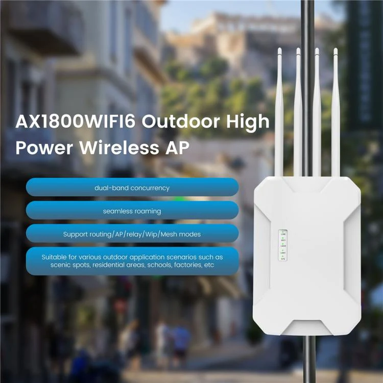 HW1800S WiFi 6 Outdoor Wireless Access Point 1800Mbps Waterproof Dual Band Gigabit Router, Plug:US Plug(Black) - Image 4