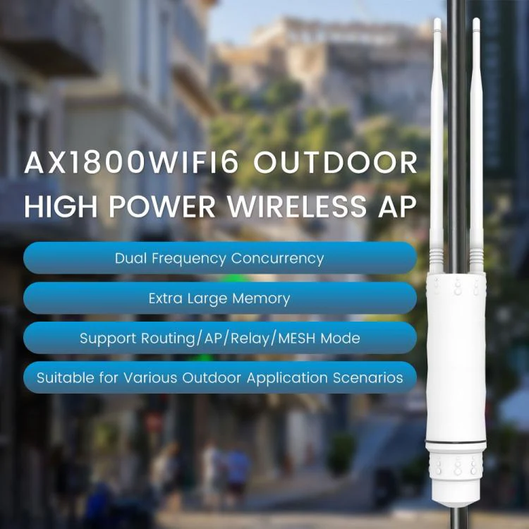 HW1800Y IP67 Waterproof Outdoor AP Repeater WiFi 6 AX1800 2.4 / 5.8G Dual Band MESH Router, Plug:EU Plug - Image 6