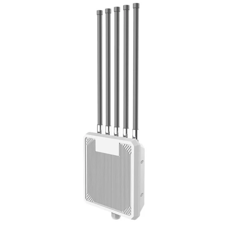 HW3000L IP67 Waterproof 3000Mbps WiFi 6 2.4 / 5G Dual Band High Gain Antenna POE Router, Plug:UK Plug(Grey Antenna)