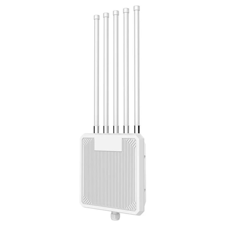 HW3000L IP67 Waterproof 3000Mbps WiFi 6 2.4 / 5G Dual Band High Gain Antenna POE Router, Plug:UK Plug(White Antenna)