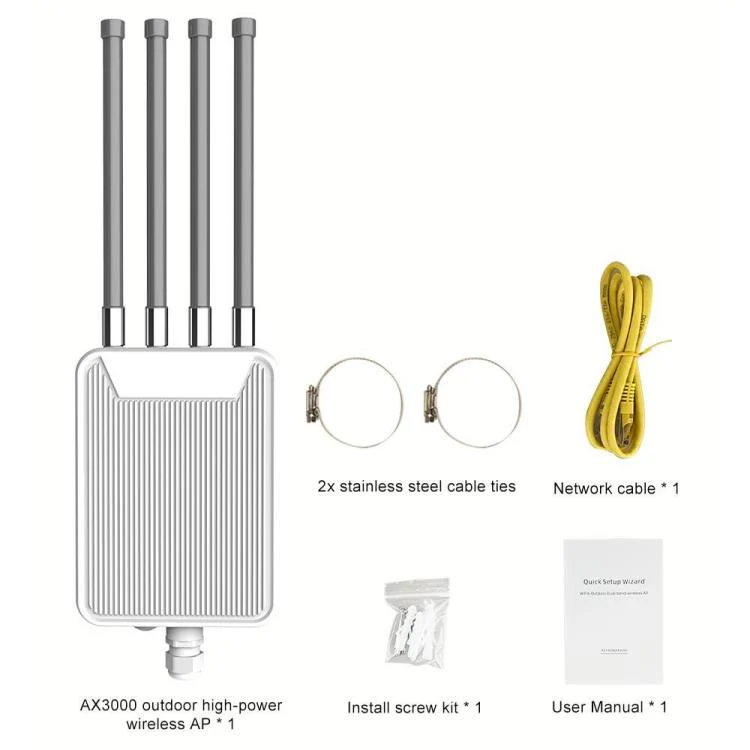 HW3000M AX3000 Outdoor Wireless AP WiFi 6 Dual Band WiFi Router 3000Mbps High Power Modem, Plug:AU Plug - Image 9