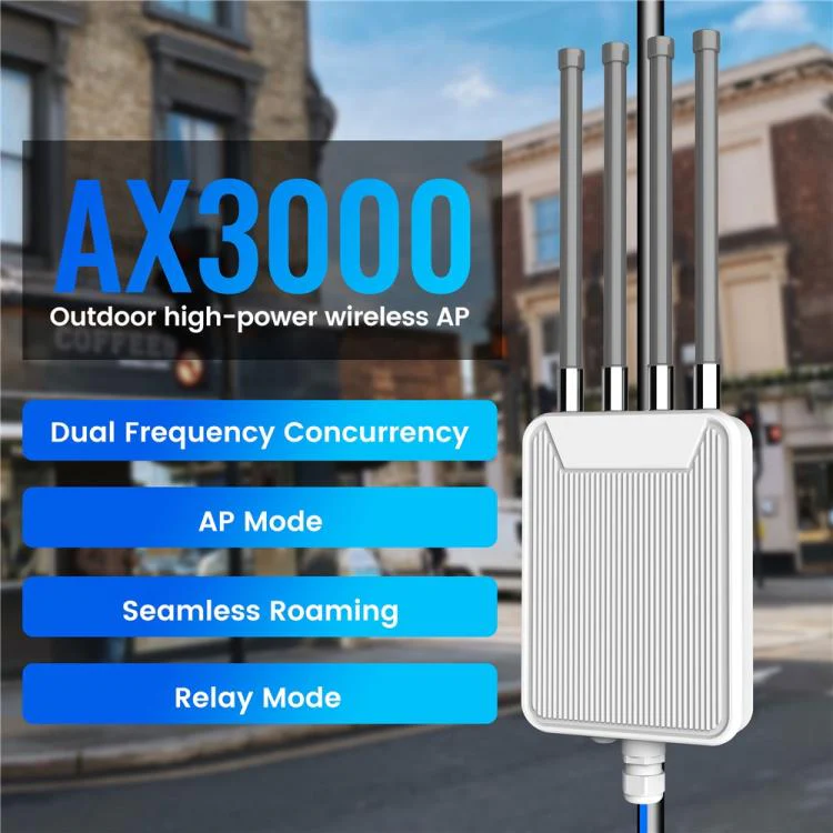 HW3000M AX3000 Outdoor Wireless AP WiFi 6 Dual Band WiFi Router 3000Mbps High Power Modem, Plug:EU Plug - Image 4