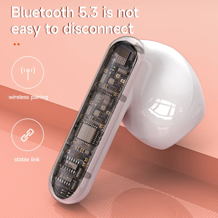 HXSJ Air-S28 TWS Bluetooth 5.3 True Wireless HiFi Stereo Make-up Mirror Earphones with Charging Case (White) - Image 7