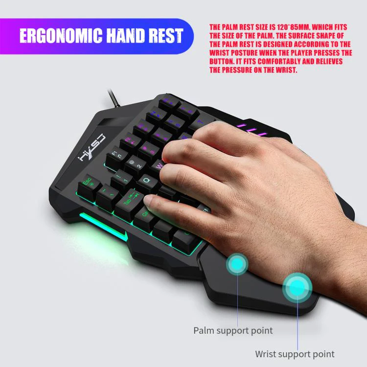 HXSJ Master-P5+V100+A867 Gaming Keyboard and Mouse Adapter Set for PS5(Black) - Image 14