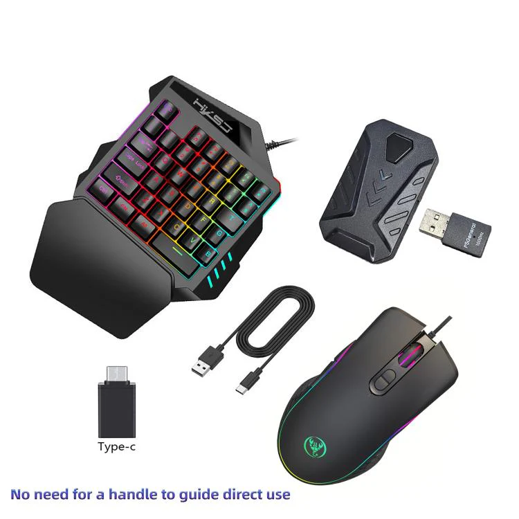 HXSJ Master-P5+V100+A867 Gaming Keyboard and Mouse Adapter Set for PS5(Black) - Image 2