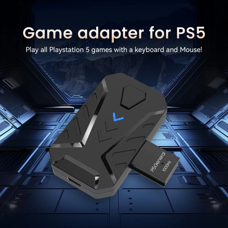 HXSJ Master-P5+V100+H300 Gaming Keyboard and Mouse Adapter Set for PS5(Black) - Image 3