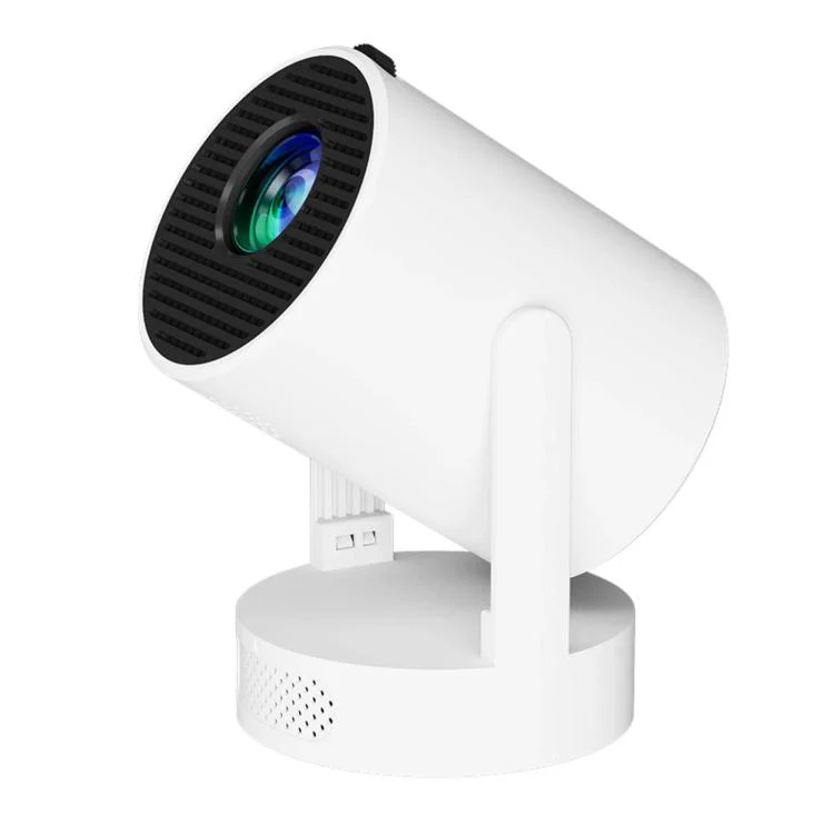 HY300 Ultra Mini Portable Short-Throw Home Projector Android 13 HD Projector UK Plug(White)
