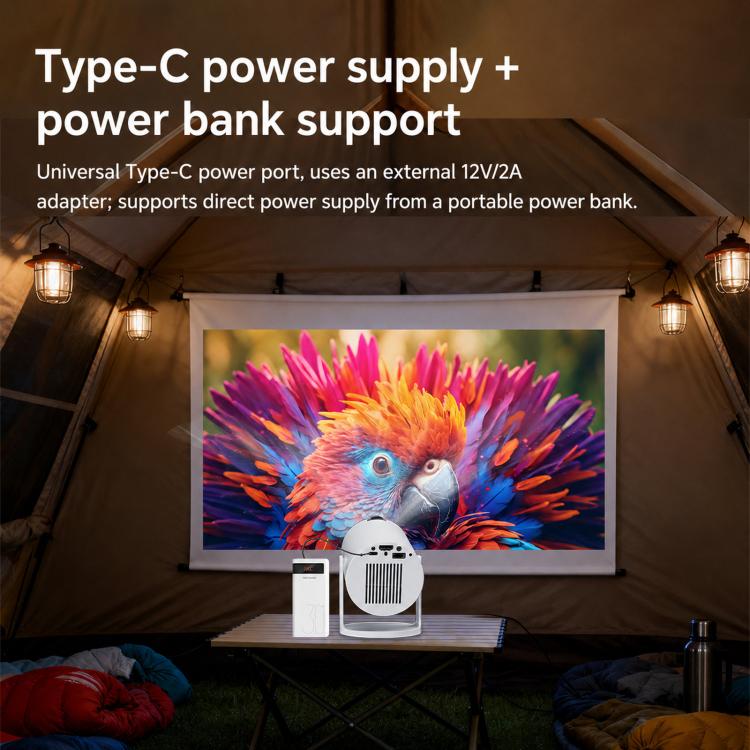 HY300Pro+ Mini Android 13 Short-Throw Projector HD Portable Home Projector US Plug(White) - Image 8
