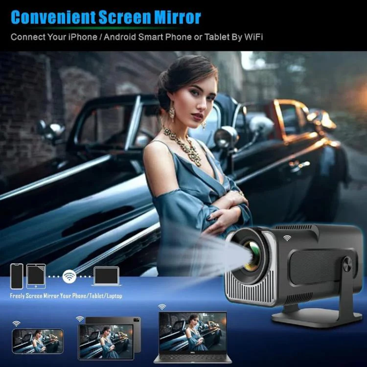 HY320 Mini Android 11 Portable 4K HD Projector With WiFi 6, Bluetooth, 180-Degree Rotation, Wireless Screen Mirroring EU Plug - Image 5
