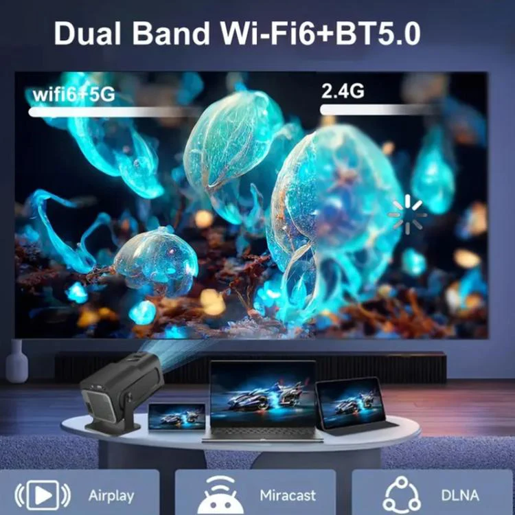 HY320 Mini Android 11 Portable 4K HD Projector With WiFi 6, Bluetooth, 180-Degree Rotation, Wireless Screen Mirroring UK Plug - Image 4