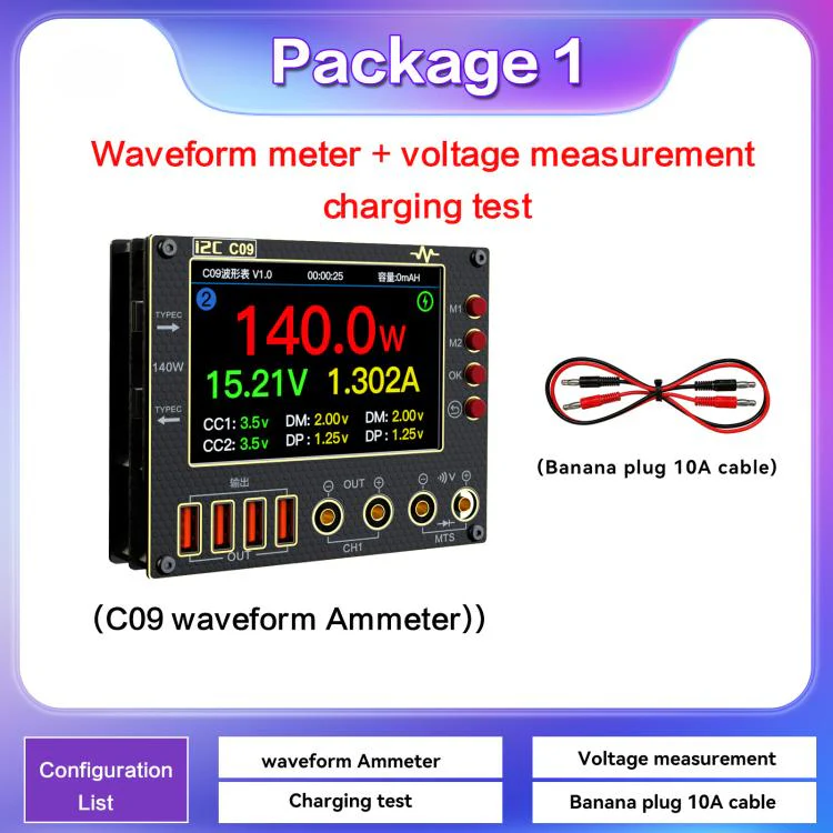 i2C C09 Charge Detection / Voltage Measurement Digital Waveform Ammeter, Model:Host - Image 4