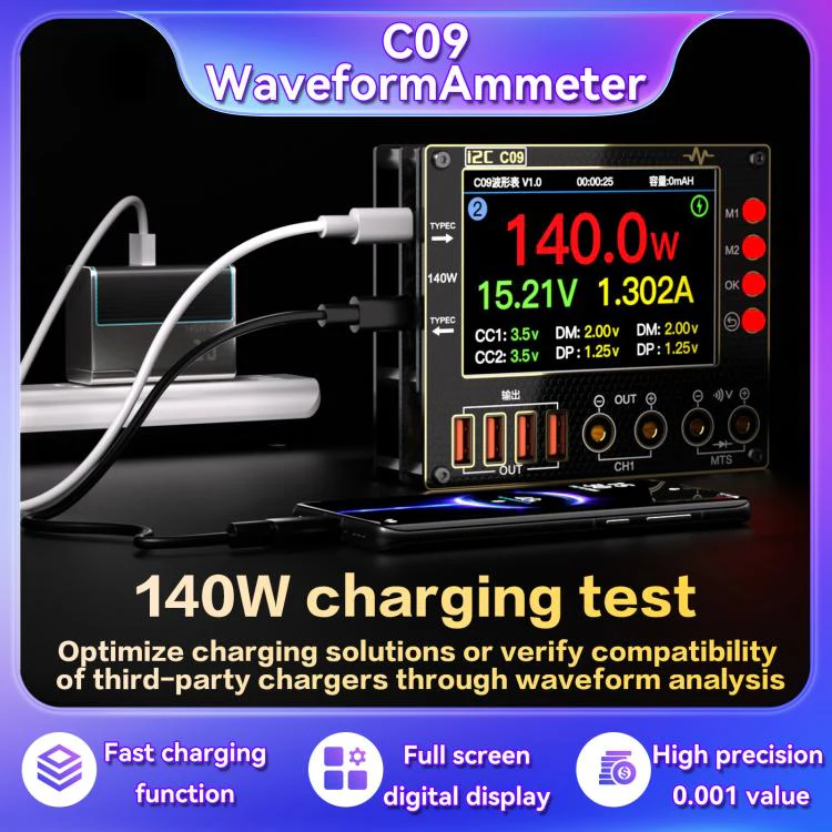 i2C C09 Charge Detection / Voltage Measurement Digital Waveform Ammeter, Model:Host - Image 6