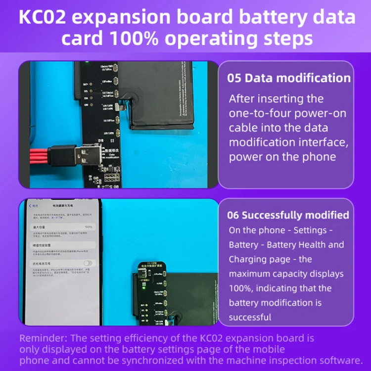 i2C KC02 Battery Data Repair Expansion Board Modifying Battery Efficiency for iPhone 11-15 Pro Max - Image 11