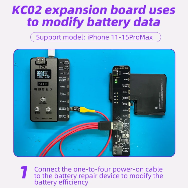 i2C KC02 Battery Data Repair Expansion Board Modifying Battery Efficiency for iPhone 11-15 Pro Max - Image 4