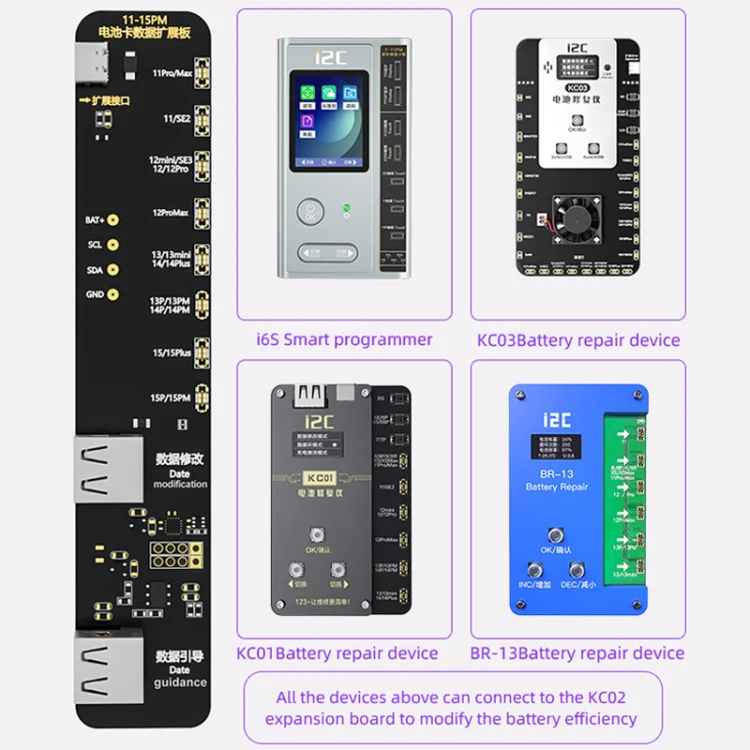 i2C KC02 Battery Data Repair Expansion Board Modifying Battery Efficiency for iPhone 11-15 Pro Max - Image 5