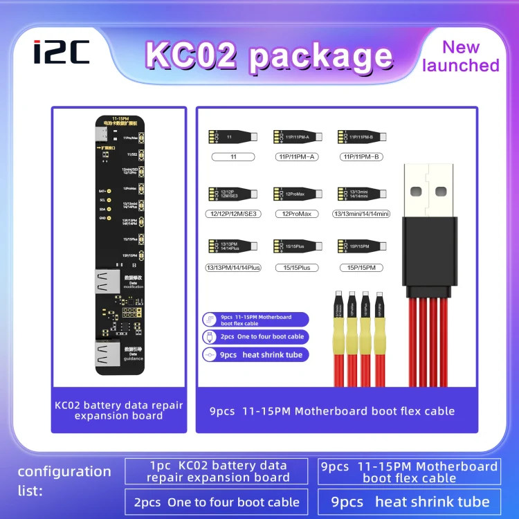 i2C KC02 Battery Data Repair Expansion Board Modifying Battery Efficiency for iPhone 11-15 Pro Max - Image 7