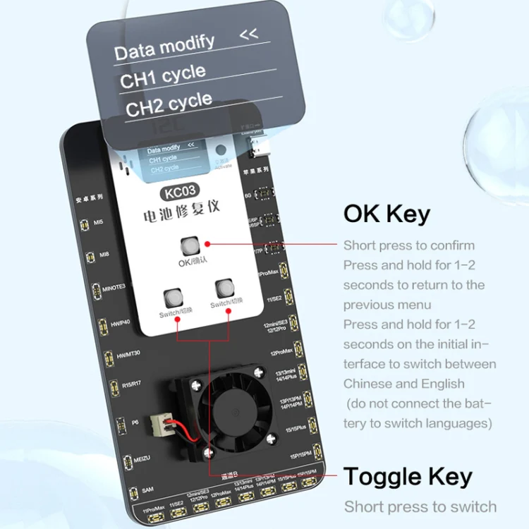 i2C KC03 Multi-function Battery Activation Detection Repair Device for iPhone 6-15 Pro Max / Android - Image 3