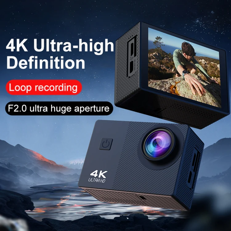 I5-359 2.0 inch IPS HD Screen Wide Angle Action Camera(Black) - Image 4