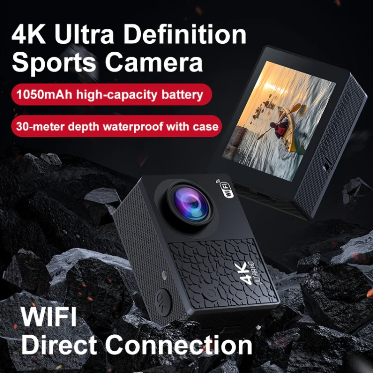 I5-360 2.0 inch IPS HD Screen Wide Angle 4K Action Camera, Specification:without Remote Control - Image 4