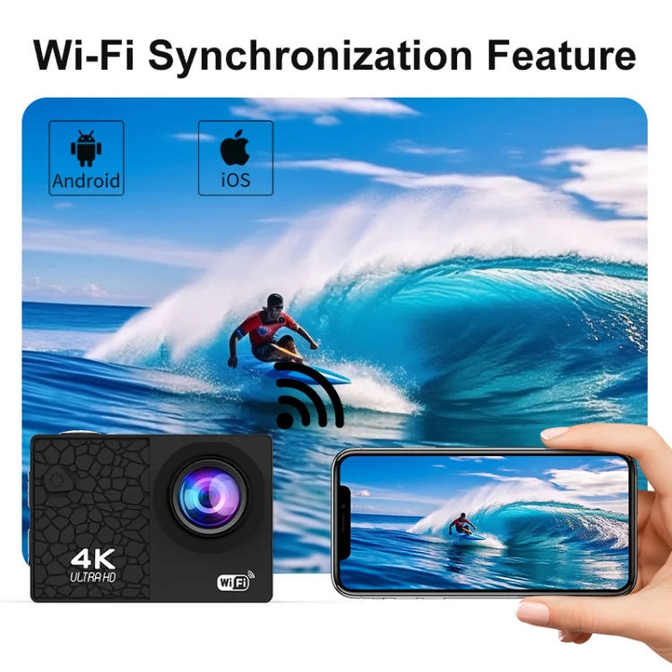 I5-360 2.0 inch IPS HD Screen Wide Angle 4K Action Camera, Specification:without Remote Control - Image 5
