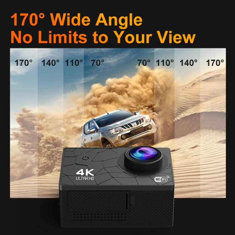 I5-361 2.0 inch IPS HD Screen Wide Angle 4K WiFi Action Camera, Style:without Remote Control - Image 8