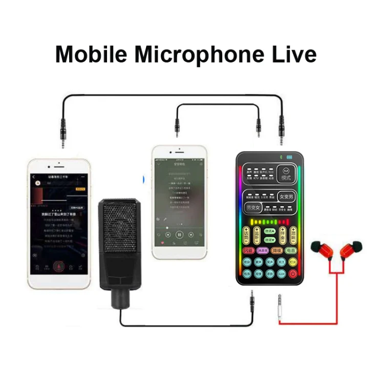 i9 Set Voice Changer Game Live Broadcast Mobile Computer Sound Card - Image 4