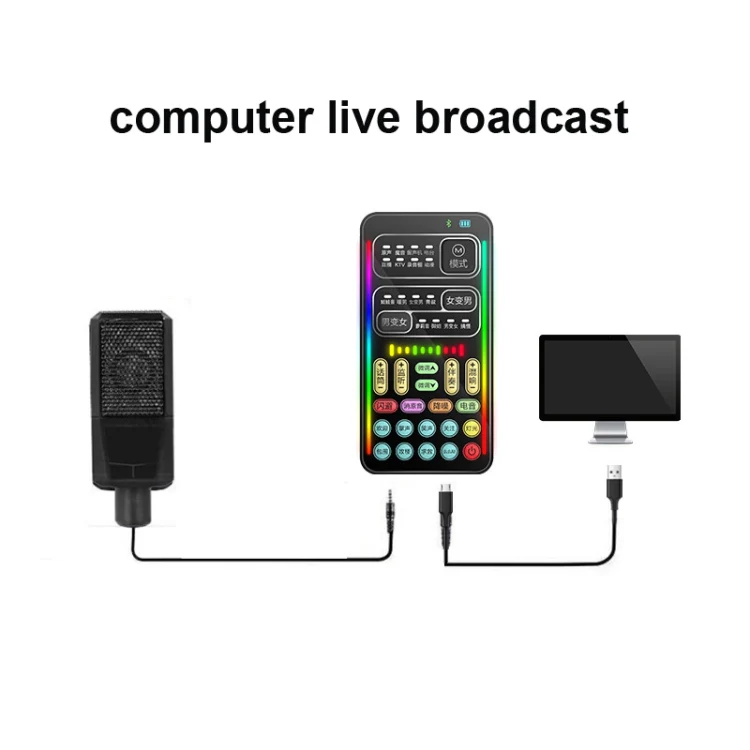 i9 Voice Changer Game Live Broadcast Mobile Computer Sound Card - Image 5