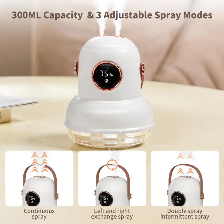 ICARER FAMILY IF-JS01 USB Charging Desktop Night Light Dual-spray Humidifier, Color: Beige (Doll) - Image 5