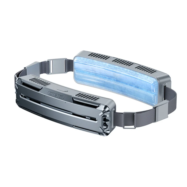 Ice Belt Outdoor Sports Cooling Fan Portable Mini Waist Fan(Dark Sky)