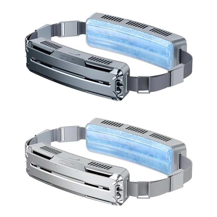 Ice Belt Outdoor Sports Cooling Fan Portable Mini Waist Fan(Silver Gray) - Image 2