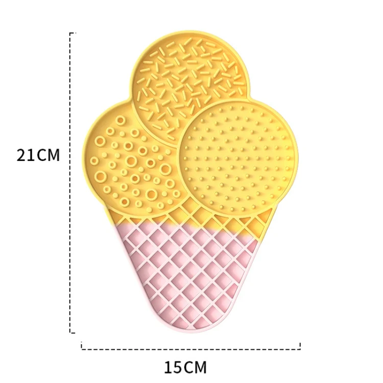 Ice-Cream Silicone Pet Licking Tray Cats And Dogs Anti-Choking Slow Eating Pad(Blue) - Image 3