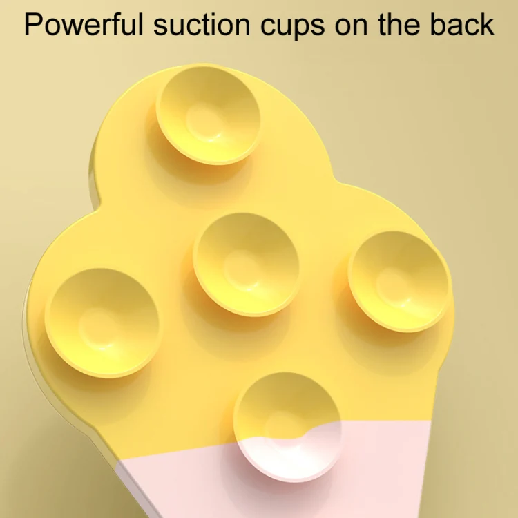 Ice-Cream Silicone Pet Licking Tray Cats And Dogs Anti-Choking Slow Eating Pad(Yellow) - Image 4