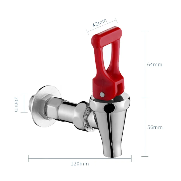 Insulation Bucket Faucet Milk Tea Water Mouth, Style: Pressing Switch Double Section 4 Points - Image 2