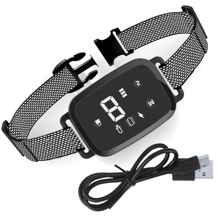 Intelligent Automatic Electric Strike Collar Touch Digital Display Rechargeable Waterproof Dog Trainer Stop Barker - Image 2