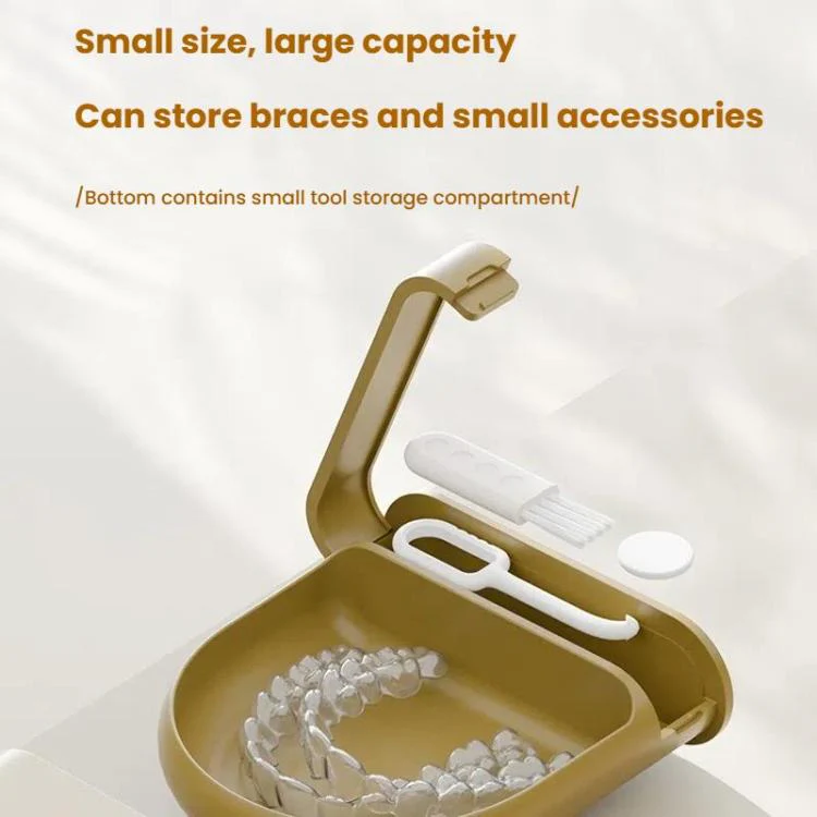 Invisible Braces Storage Case Portable Children Dental Orthodontic Storage Box(Green) - Image 6