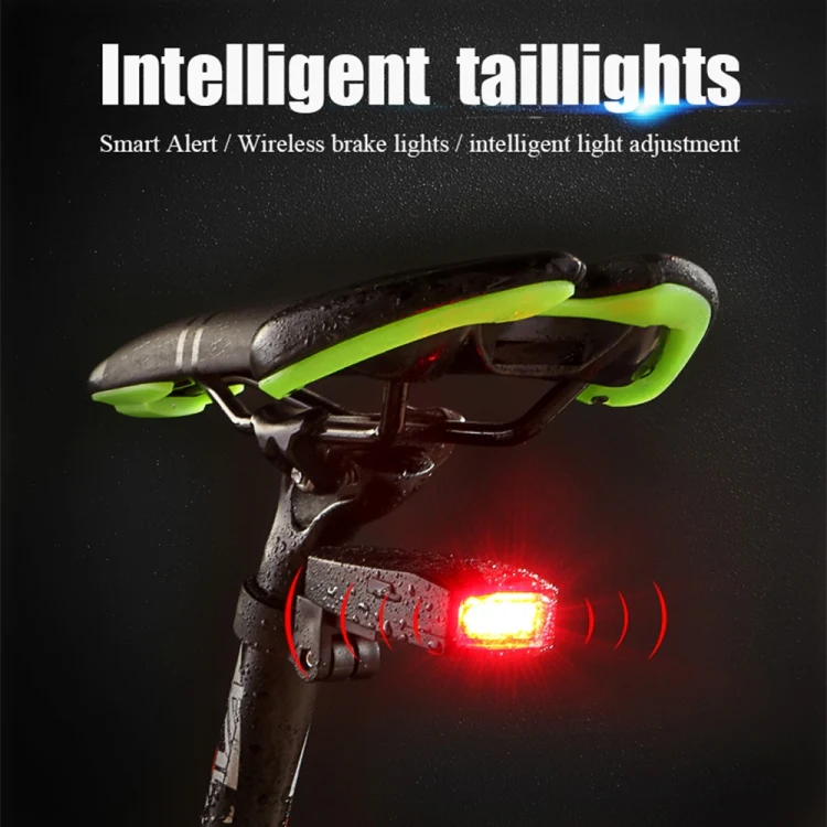 IP65 Waterproof USB Rechargeable Smart COB LED Alarm Bicycle Rear Light Taillight with Remote Control, Control Distance: 1-100m - Image 7