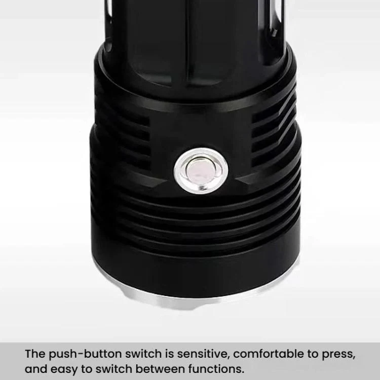 IPX6 Waterproof Bright Flashlight Outdoor Rechargeable Aluminum Alloy Inspection Torch, Spec: 18T6 - Image 3