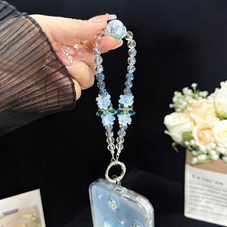 Iridescent Crystal Flower Cluster Phone Charm(Purple) - Image 3