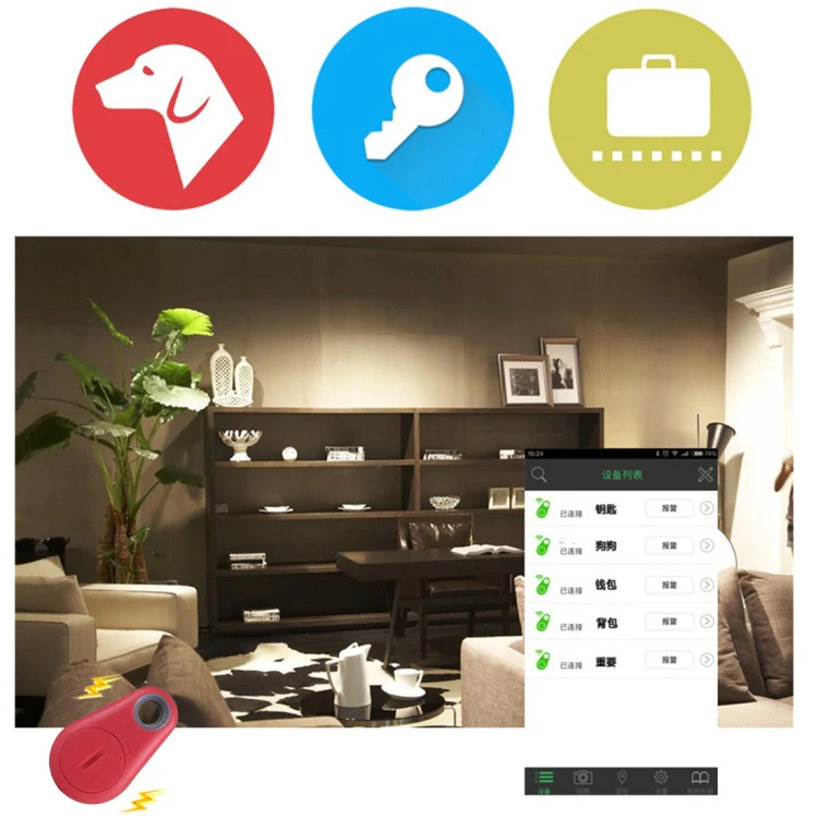 iTAG Smart Wireless Bluetooth V4.0 Tracker Finder Key Anti- lost Alarm Locator Tracker(Red) - Image 9