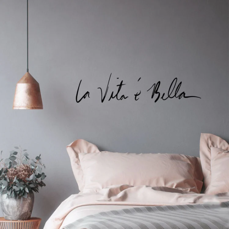 Italian Beautiful Life Decorative Wall Stickers, Size:55x11cm(Gold) - Image 4