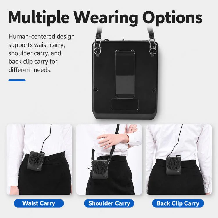 J-801 Portable Waist Hanging Microphone Teaching Voice Amplifier(UK Plug) - Image 7
