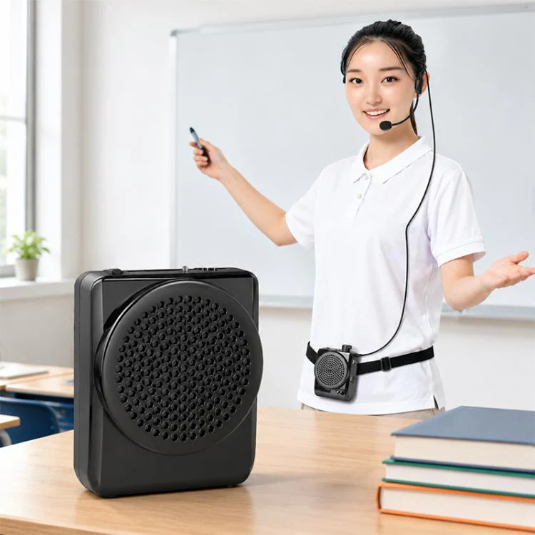 J-801 Portable Waist Hanging Microphone Teaching Voice Amplifier(US Plug)